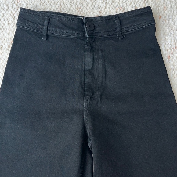 Zara Marine (Sailor) Straight High Waisted Jeans Black 0 - Picture 6 of 11